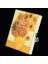 Van Gogh Altın A5 Moda Vintage Kilitli Günlük Şifre Not Defteri Kutulu Defter ve Dergi Ayçiçeği Kilit Düğmesi Ciltli Not Defteri Van Gogh (Yurt Dışından) 1