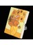 Van Gogh Altın A5 Moda Vintage Kilitli Günlük Şifre Not Defteri Kutulu Defter ve Dergi Ayçiçeği Kilit Düğmesi Ciltli Not Defteri Van Gogh (Yurt Dışından) 5