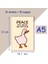 Stil 6 Çizgili Sayfa A5 Defter Baskı Alıntısı - Barış Hiçbir Zaman Bir Seçenek Olmadı - Sevimli Karikatür Kaz Ördeği Oyunu Meme Kawai Funky Not Defteri Not Planlayıcı (Yurt Dışından) 1