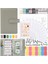 Gri Set A6 A6 Bağlayıcı Bütçe Planlayıcısı Defter Kapakları Klasör A6 Boyutu 6 Delik Bağlayıcı Cepler Plastik Bağlayıcı Fermuar Para Tasarruf Zarfı (Yurt Dışından) 1
