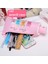 Pembe Kedi 26X10.5 cm Diş Macunu Kalem Kutusu Okul Unicorn Kedi Erkek Kız Için Kalem Kutuları Kırtasiye Öğrenci Muz Fermuar Kalem Kutusu Deri Kalem Çantası (Yurt Dışından) 5