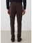 Koyu Kahve Renk Kadife Beli Lastikli Jogger Pantolon 4