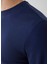 Lacivert Renk Bisiklet Yaka Uzun Kollu Tshirt 2