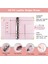 Mermer Pembe A6 A6 Bütçe Organizatör Bağlayıcı Nakit Zarf Sistemi Gevşek Yaprak Defter Diy Günlük Gündem Planlayıcısı Fermuarlı Cep Harcama Sayfası (Yurt Dışından) 5