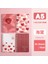 Kırmızı Aşk-4 Adet 4 Kitap/set A5 Bobin Astarlı Defter Yüksek Kaliteli Kawaii Kore Kırtasiye Öğrenciler Için Sevimli Okul Malzemeleri (Yurt Dışından) 1