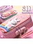 Unicorn Pembe-Büyük 3D Kawaii Kalem Kutusu Kilitli Unicorn Organizatör Sevimli Kalem Kılıfı Kutusu Çanta Kız Erkek Için Okul Ofis Malzemeleri Öğrenciler Kırtasiye (Yurt Dışından) 2