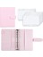 Pembe A6 A6 Planlayıcı Organizatör 6 Telli Pu Deri Defter Bağlayıcı Bütçe Kapağı 6 Bağlayıcı Cepler ve 12 Adet Gider Bütçesi Sayfaları (Yurt Dışından) 1