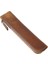 Kahverengi Hakiki Inek Derisi Fermuarlı Kalem Kutusu Retro Deri Kalem Çantası Saklama Çantası Kalemler Için Kırtasiye Okul Ofis Malzemeleri 20*4.5cm (Yurt Dışından) 1