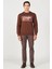W646H1H44 Kahverengi Wrangler Baskılı Bisiklet Yaka Erkek Sweat 4