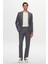 Slim Fit Gri Baskılı Kırışmayan Sihirli Takım Elbise 1HC05IM02577M 1