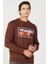 W646H1H44 Kahverengi Wrangler Baskılı Bisiklet Yaka Erkek Sweat 1