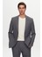 Slim Fit Gri Baskılı Kırışmayan Sihirli Takım Elbise 1HC05IM02577M 2