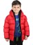 Erkek Çocuk Kırmızı Içi Polarlı Kapüşonlu Su Geçirmez Rüzgara Dayanıklı Şişme Kışlık Mont & Kaban 3