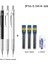 3 Adet 0.5mm Set 3 Adet Metal Mekanik Kurşun Kalem Dolum Silgi Seti 0.3 0.5 0.7 0.9 1.3 2.0mm Sanat Boyama Kalemleri Sevimli Ofis Okul Kırtasiye (Yurt Dışından) 2