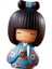 Reçine Kokeshi Doll Merkez Parçası Için Yenilikçi Figür Koleksiyonluk Mavi (Yurt Dışından) 1