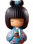 Reçine Kokeshi Doll Merkez Parçası Için Yenilikçi Figür Koleksiyonluk Mavi (Yurt Dışından) 2