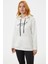 Kanguru Cepli Kapüşonlu Sweatshirt - Ekru 1