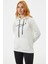Kanguru Cepli Kapüşonlu Sweatshirt - Ekru 5