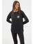 Fermuarlı Rahat Kalıp Sweatshirt - Siyah 4