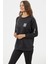 Fermuarlı Rahat Kalıp Sweatshirt - Siyah 5