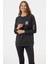 Fermuarlı Rahat Kalıp Sweatshirt - Siyah 3