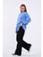 Mavi Kadın Pamuklu Oversize Basic Bisiklet Yaka Sweatshirt 2
