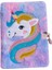 Menekşe Defter Kilidi Öğrenci Günlüğü Peluş Sevimli Süt Güzel Kız Defterler Unicorn Kapak Karikatür Not Defteri Malzemeleri Çocuk Kız (Yurt Dışından) 2