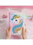 Menekşe Defter Kilidi Öğrenci Günlüğü Peluş Sevimli Süt Güzel Kız Defterler Unicorn Kapak Karikatür Not Defteri Malzemeleri Çocuk Kız (Yurt Dışından) 4