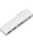 Gümüş 6 In 1 Alüminyum USB C Hub USB Tip C Hub Adaptörü Dongle MacBook Pro 13 "15" 2016 2017 Thunderbolt 3 Usb-C Verileri Için Uyumlu (Yurt Dışından) 1