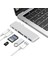 Gümüş 6 In 1 Alüminyum USB C Hub USB Tip C Hub Adaptörü Dongle MacBook Pro 13 "15" 2016 2017 Thunderbolt 3 Usb-C Verileri Için Uyumlu (Yurt Dışından) 2