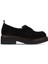 Siyah Süet Kadın Loafer 01WZ4302 1