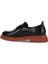 Siyah Pembe Açma Deri Kadın Loafer 01WZ4000 4