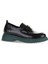 Siyah Yeşil Açma Deri Kadın Loafer 01WZ4000 2