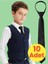 Unisex 5 - 10 Yaş Çocuk Lastikli Kravat 10 Adet 1
