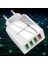 A6 Çoklu Şarj Adaptörü 4 Port + J21 Micro USB Magnetic Akan LED Işıklı Şarj Kablosu -1mt 2