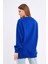 mmetalic Saks Kadın Pamuklu Oversize Basic Bisiklet Yaka  Sweatshirt 5