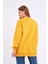 Sarı Kadın Pamuklu Oversize Basic Bisiklet Yaka Sweatshirt 5