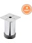 4 Adet Mobilya Ayağı Metal 8 cm Alttan Ayarlı 42 mm Krom Ayak 1