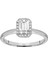 Pırlanta ve Emerald Kesim Beyaz Safir Tektaş Yüzük 0431R0031 2