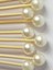 15 cm Uzun Kürdan - 30 Adet Krem Incili Pasta Kürdanı - Kokteyl Karıştırıcı - Inci 10 mm 1