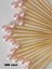100 Adet Pembe Incili Kürdan - Kız Bebek Incili Mevlid Kürdanı 6 cm - Inci 8 mm - Baby Shower Kürdan 3