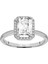 Pırlanta ve Emerald Kesim Beyaz Safir Tektaş Yüzük 0431R0032 2