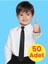 Unisex 5 - 10 Yaş Çocuk Lastikli Kravat 50 Adet 1