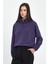 Kadın Norah Mor Yakası Detaylı Regular Fit Sweatshirt 3