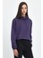 Kadın Norah Mor Yakası Detaylı Regular Fit Sweatshirt 4