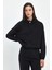 Kadın Norah Siyah Yakası Detaylı Regular Fit Sweatshirt 3