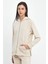 Kadın Gwen Taş Yanı Yırtmaçlı Fermuarlı Sweatshirt 1
