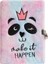 Renkli Mor Karikatür Panda Peluş Kilitli Dizüstü Çocuk Sevimli Unicorn Günlüğü Kitap Öğrenci Hediye Çocuklar Için Ödül Dergisi (Yurt Dışından) 1