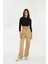 Kadın Chloe Vizon Wide Leg Lyocell Kumaş Pantolon 2