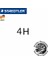 As Pic STAEDTLER-100 Mars Lumograph Kroki Boyama Ahşap Kalem 4 Adet/grup F/6h/5h/4h/3h/2h/h/b/2b/3b/4b/5b/6b/7b/8b (Yurt Dışından) 1
